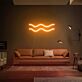 Wellenlinien LED-Neonschild für Wohnzimmer Lounge