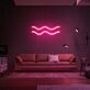 Wellenlinien LED-Neonschild für Wohnzimmer Lounge