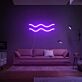 Wellenlinien LED-Neonschild für Wohnzimmer Lounge