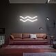 Wellenlinien LED-Neonschild für Wohnzimmer Lounge
