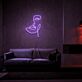 Abstraktes Gesicht LED-Neonschild für Wohnzimmer oder Atelier