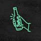 Bierflasche in Hand LED Neonschild für Bar und Club