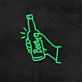 Bierflasche in Hand LED Neonschild für Bar und Club