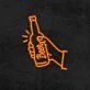 Bierflasche in Hand LED Neonschild für Bar und Club