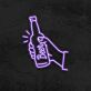 Bierflasche in Hand LED Neonschild für Bar und Club