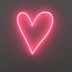 Herzform LED-Neonschild Wohnzimmer Schlafzimmer