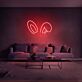 Hasenohren LED-Neonschild Wohnzimmer Schlafzimmer