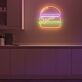 Hamburger LED-Neonschild für Restaurant Imbiss