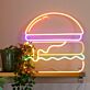 Hamburger LED-Neonschild für Restaurant Imbiss