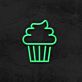 Cupcake LED-Neonschild für Café und Bäckerei