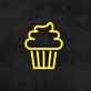 Cupcake LED-Neonschild für Café und Bäckerei