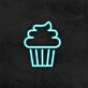 Cupcake LED-Neonschild für Café und Bäckerei