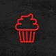 Cupcake LED-Neonschild für Café und Bäckerei