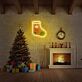 Weihnachtsstrumpf LED-Neonschild für Wohnzimmer und Weihnachten