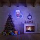 Weihnachtsstrumpf LED-Neonschild für Wohnzimmer und Weihnachten