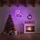 Weihnachtsstrumpf LED-Neonschild für Wohnzimmer und Weihnachten
