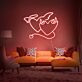 Zwei Herzen mit Flügeln und Teufelsschwanz LED-Neonschild Wohnzimmer Schlafzimmer