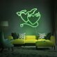 Zwei Herzen mit Flügeln und Teufelsschwanz LED-Neonschild Wohnzimmer Schlafzimmer