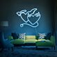 Zwei Herzen mit Flügeln und Teufelsschwanz LED-Neonschild Wohnzimmer Schlafzimmer