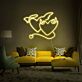 Zwei Herzen mit Flügeln und Teufelsschwanz LED-Neonschild Wohnzimmer Schlafzimmer