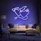 Zwei Herzen mit Flügeln und Teufelsschwanz LED-Neonschild Wohnzimmer Schlafzimmer