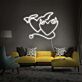 Zwei Herzen mit Flügeln und Teufelsschwanz LED-Neonschild Wohnzimmer Schlafzimmer