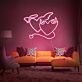 Zwei Herzen mit Flügeln und Teufelsschwanz LED-Neonschild Wohnzimmer Schlafzimmer