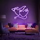 Zwei Herzen mit Flügeln und Teufelsschwanz LED-Neonschild Wohnzimmer Schlafzimmer