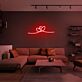 zwei ineinander verschlungene Herzen LED-Neonschild Wohnzimmer Schlafzimmer