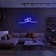zwei ineinander verschlungene Herzen LED-Neonschild Wohnzimmer Schlafzimmer