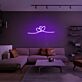 zwei ineinander verschlungene Herzen LED-Neonschild Wohnzimmer Schlafzimmer