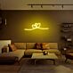 zwei ineinander verschlungene Herzen LED-Neonschild Wohnzimmer Schlafzimmer
