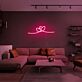 zwei ineinander verschlungene Herzen LED-Neonschild Wohnzimmer Schlafzimmer