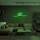 zwei ineinander verschlungene Herzen LED-Neonschild Wohnzimmer Schlafzimmer