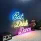 Eat Drink Dance LED-Neonschild für Bar und Party