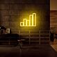 Balkendiagramm Symbol LED-Neonschild für Büro Homeoffice