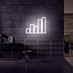 Balkendiagramm Symbol LED-Neonschild für Büro Homeoffice
