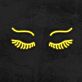 geschlossene Augen mit Wimpern LED-Neonschild für Schlafzimmer oder Kosmetikstudio
