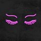 geschlossene Augen mit Wimpern LED-Neonschild für Schlafzimmer oder Kosmetikstudio