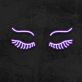 geschlossene Augen mit Wimpern LED-Neonschild für Schlafzimmer oder Kosmetikstudio