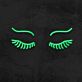 geschlossene Augen mit Wimpern LED-Neonschild für Schlafzimmer oder Kosmetikstudio