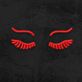 geschlossene Augen mit Wimpern LED-Neonschild für Schlafzimmer oder Kosmetikstudio