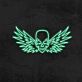 Totenkopf mit Flügeln LED-Neonschild für Bar oder Tattoo Studio