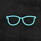 Brille LED-Neonschild für Wohnzimmer und Optikgeschäft