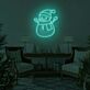 Schneemann mit Weihnachtsmütze LED-Neonschild Wohnzimmer Weihnachtsdekoration