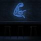 gebeugter Bizeps LED-Neonschild für Fitnessstudio Home Gym