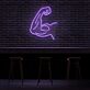 gebeugter Bizeps LED-Neonschild für Fitnessstudio Home Gym