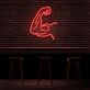 gebeugter Bizeps LED-Neonschild für Fitnessstudio Home Gym