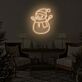Schneemann mit Weihnachtsmütze LED-Neonschild Wohnzimmer Weihnachtsdekoration
