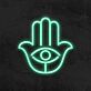 Hamsa Hand mit Auge LED-Neonschild Wohnzimmer Yoga Studio